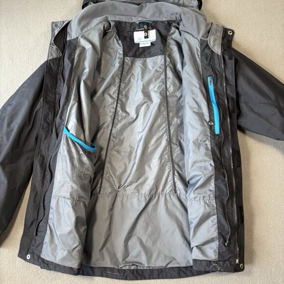Columbia Omni Tech Waterproof Breathable Mens Jacket M Pockets Utility Hooded - Picture 13 of 16